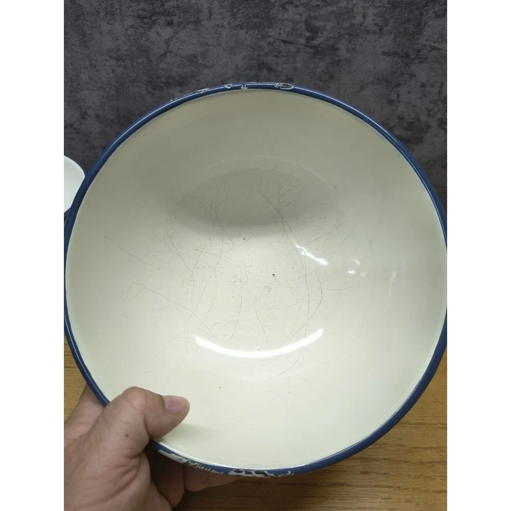 Lenox Poppies Enamel Nesting Mixing Bowls‎ Nesting Set of 3 Vintage SEE PICS